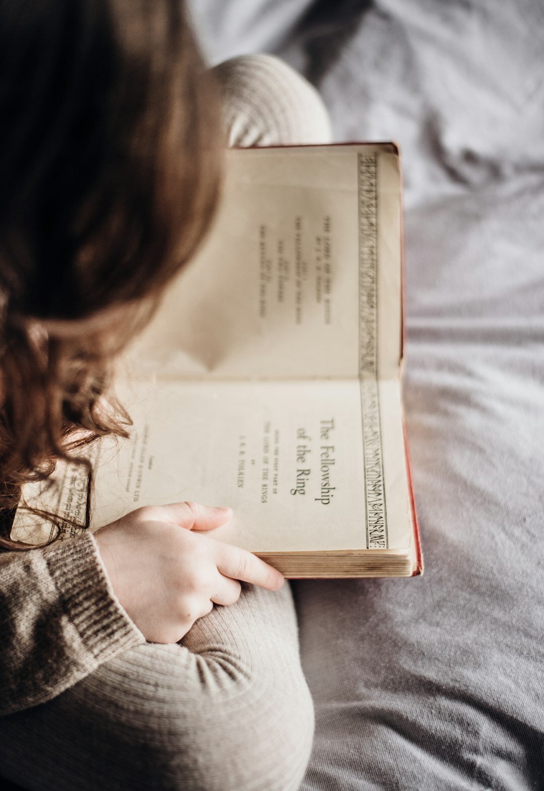 person reading biography