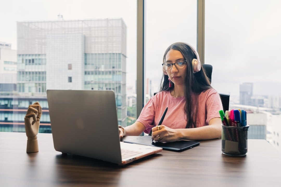 aspiring writer at desk